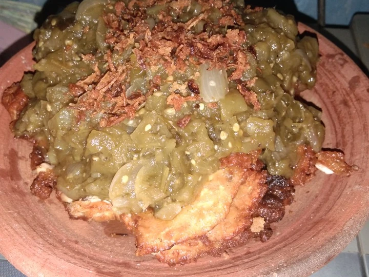 Cara Mudah Membuat Resep Tempe penyet sambel ijo no pedas yang Lezat Sekali Anti Ribet, Bikin Ngiler