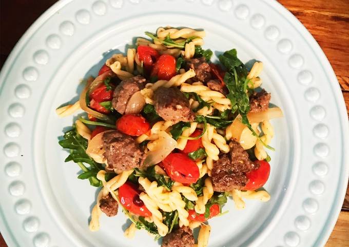 Easiest Way to Prepare Award-winning Fullblood Wagyu Sweet Italian Sausage Pasta