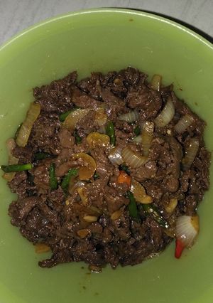 Foto resep Beef teriyaki with love