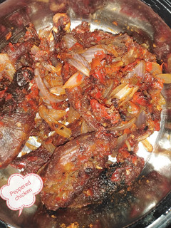 A picture of Peppered chicken.