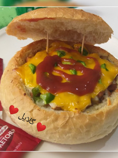 عکسی از دستور پیتزا همبرگر 😋