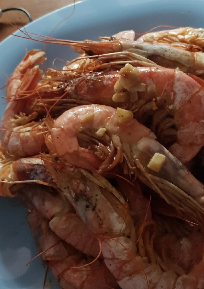 Una foto de Gambas al horno