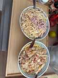 Pâtes à la crème et bacon / Pâtes à la crème et poulet