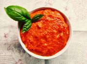 A picture of red pepper pesto
