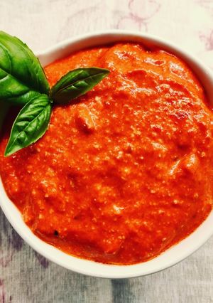 A picture of Roasted Red Pepper Pesto.