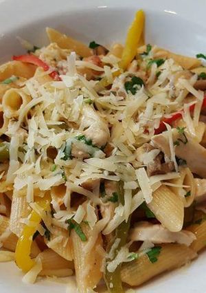 Una foto de Penne Rigati o Mostacholes a la Parisiens