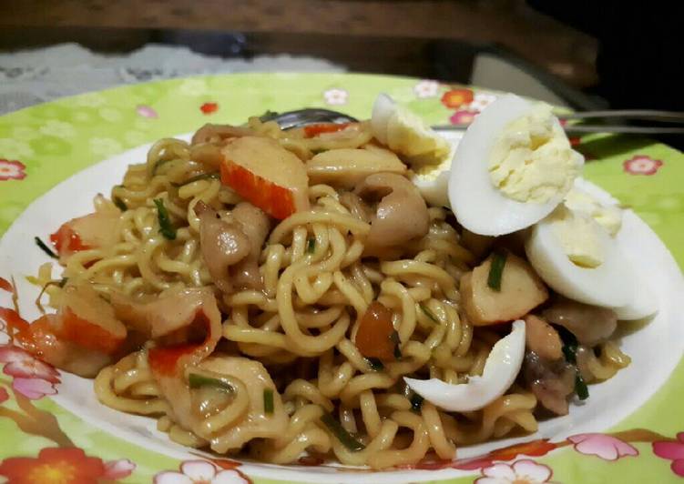 Resep Mie manis crabstick Anti Gagal