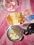 Yam balls,Spaghetti,Fried, egg, White soup,Boiled beans and Yam
