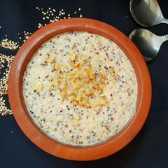 Quinoa phirni with caramel flavour A picture of Quinoa phirni with caramel flavour.