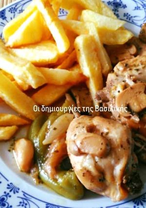 Φωτογραφία της συνταγής Κοτόπουλο με μανιτάρια στην κατσαρόλα