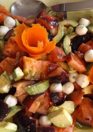Una foto de Ensalada sencilla para acompañar Foie Gras ideal para ovolactovegetarianos