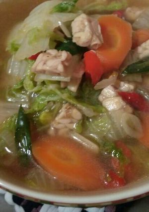 Foto resep Sawi putih mix tempe