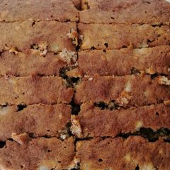 A picture of Banana Cake with Chocolate Chips.