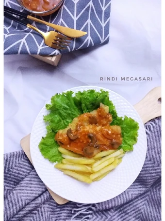 Cara Gampang Menyiapkan Resep 288. Steak Ayam Saus Jamur yang Sempurna Anti Ribet, Bisa Manjain Lidah