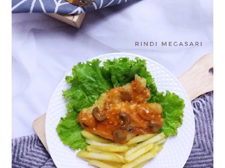 Cara Gampang Menyiapkan Resep 288. Steak Ayam Saus Jamur yang Sempurna Anti Ribet, Bisa Manjain Lidah
