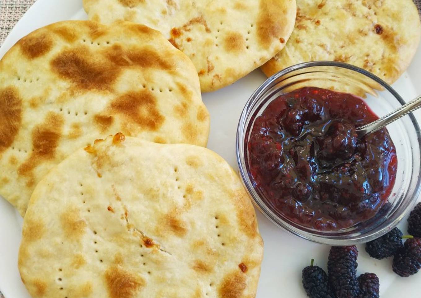 Tortitas al horno con queso Mozzarella