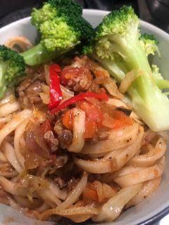 燒烤醬炒麵 的食譜成品照片