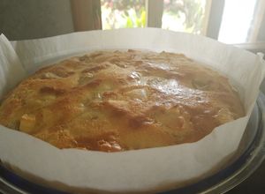 Una foto de Increíble "Clafoutis de manzana y banana"