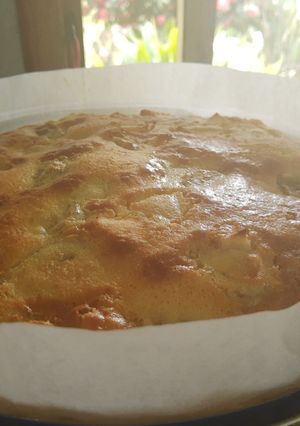 Una foto de Increíble "Clafoutis de manzana y banana"