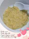 MPASI 6+: Bubur tim+lele+bayam