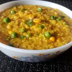 A picture of Corn and peas Dalia.