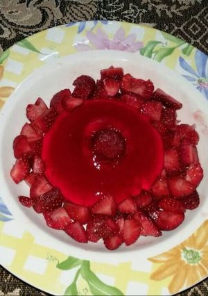 صورة لوصفة حلى كاسترد بالجيلي