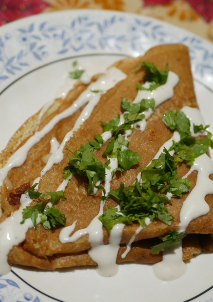 Una foto de Crepa salada de tocino