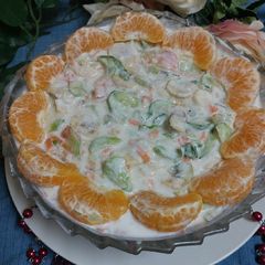 Fruits n vegetables mix yoghurt salad 🥗 😋 A picture of Fruits n vegetables mix yoghurt salad 🥗 😋.