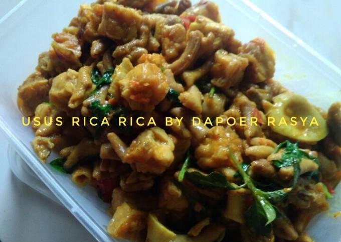 Usus tempe bumbu rica rica