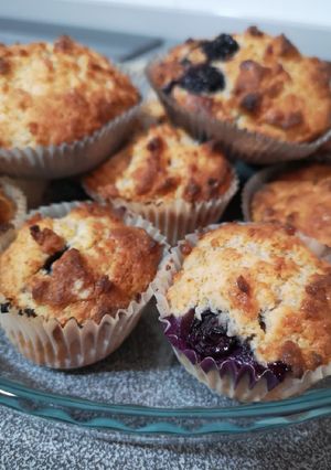 Foto principal de Muffins de queso con arándanos 😋