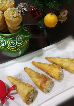 A picture of Sweet chana dal cone.