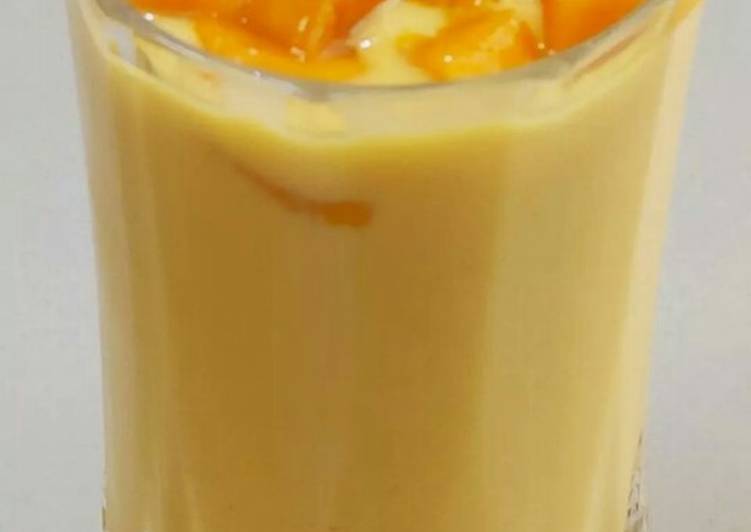 Step-by-Step Guide to Prepare Homemade Mango smoothy shaik