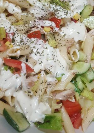 صورة لوصفة سلطة المعكرونة
