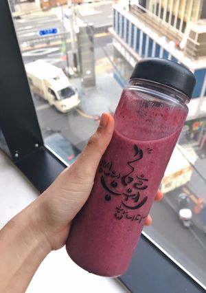 Hình của món Smoothie củ dền cho tối mệt bụng k muốn ăn cơm.