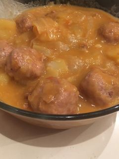 Una foto de Albóndigas al vino blanco