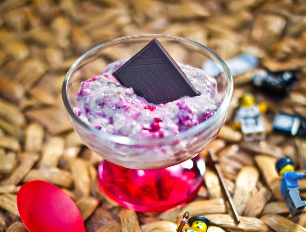 Málnás zabkása recept recept fotó