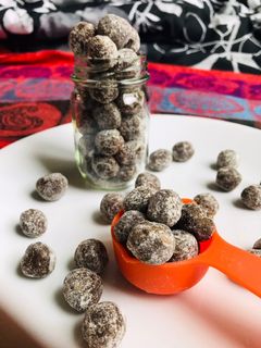 A picture of Amla goli | Amla candy with Jaggery | Gooseberry candy.