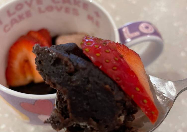 Steps to Make Award-winning Vegan Chocolate Brownie Mug Cake