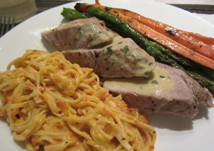 Roasted bell pepper sauce for pasta Roasted bell pepper sauce for pasta