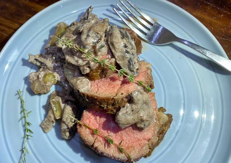 Resep Beef Tenderloin with Mushroom Sauce yang Enak Banget