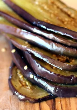 Une photo de Aubergines rôtis au four