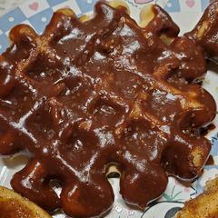 A picture of Waffle Donuts!.