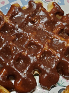 A picture of Waffle Donuts!.
