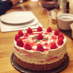 A picture of Cranachan Cheesecake (no-bake).