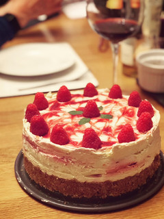A picture of Cranachan Cheesecake (no-bake).