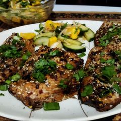 Hot Honey Air Fryer Salmon A picture of Hot Honey Air Fryer Salmon.