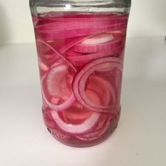 A picture of Red onion pickle ❤️.