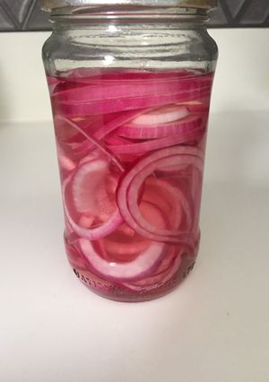 A picture of Red onion pickle ❤️.