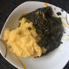 A picture of Afang Soup.