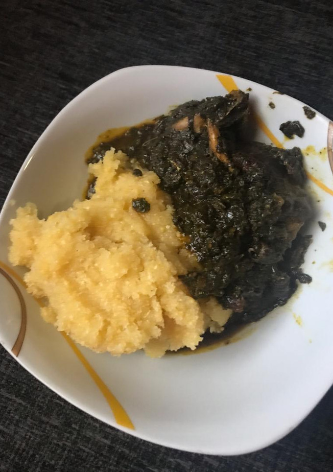 A picture of Afang Soup.